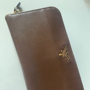 Prada Saffiano Zip-Around Wallet